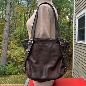 Rough & Tumble Brown Leather Convertible Purse Bag